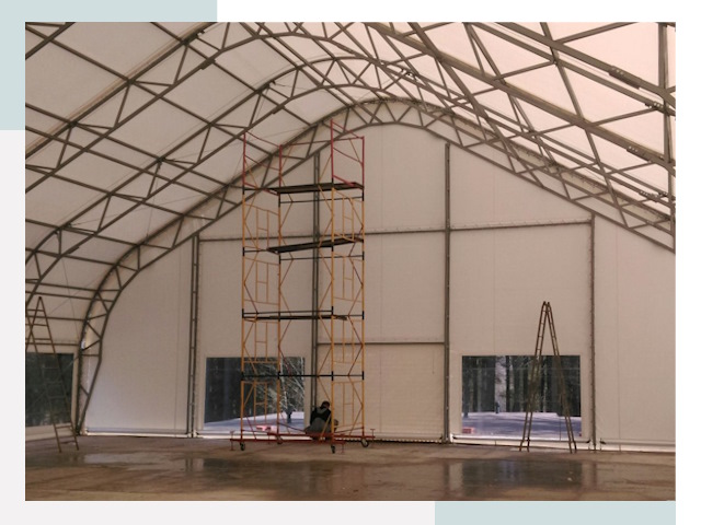 Шатровые ангары в Кузнецке