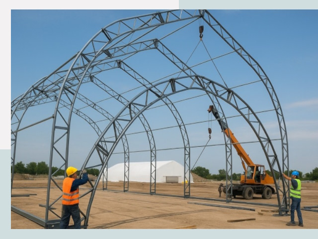 Монтаж ангаров в Кузнецке от 625 руб. - Надежно и быстро